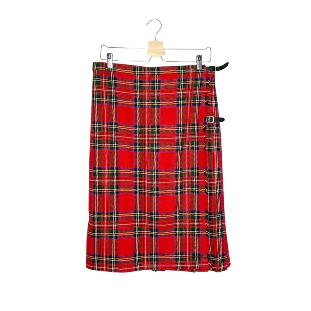 Vintage Moffat Weavers Wool Blend Royal Stewart Tartan Plaid Kilt Skirt
